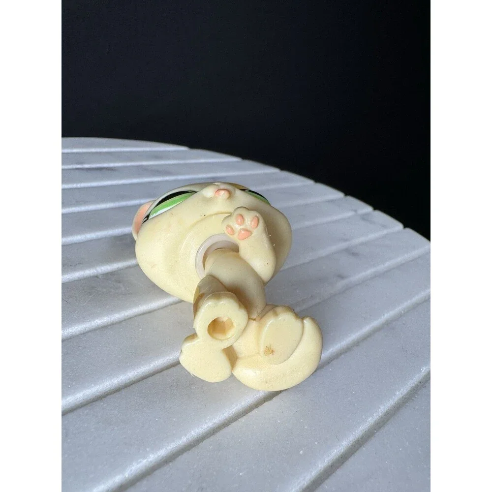 Littlest Pet Shop Authentic LPS Sassiest Cat #832 Cream Green Eyes 2008 Hasbro - Picture 8 of 8